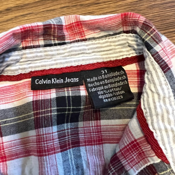 Calvin Klein Jeans Boys Button Up Shirt 3t - Picture 2 of 3